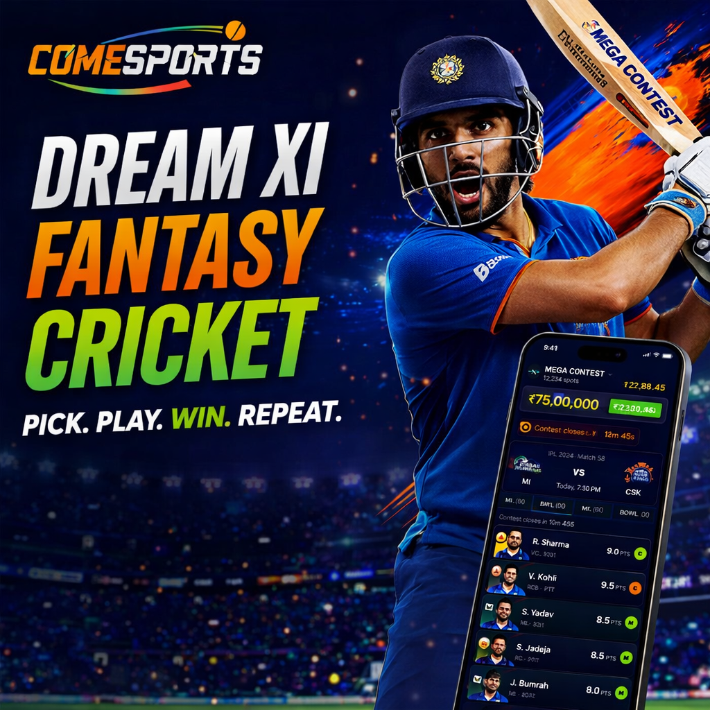 Kubera Fantasy Dream XI fantasy cricket ad visual
